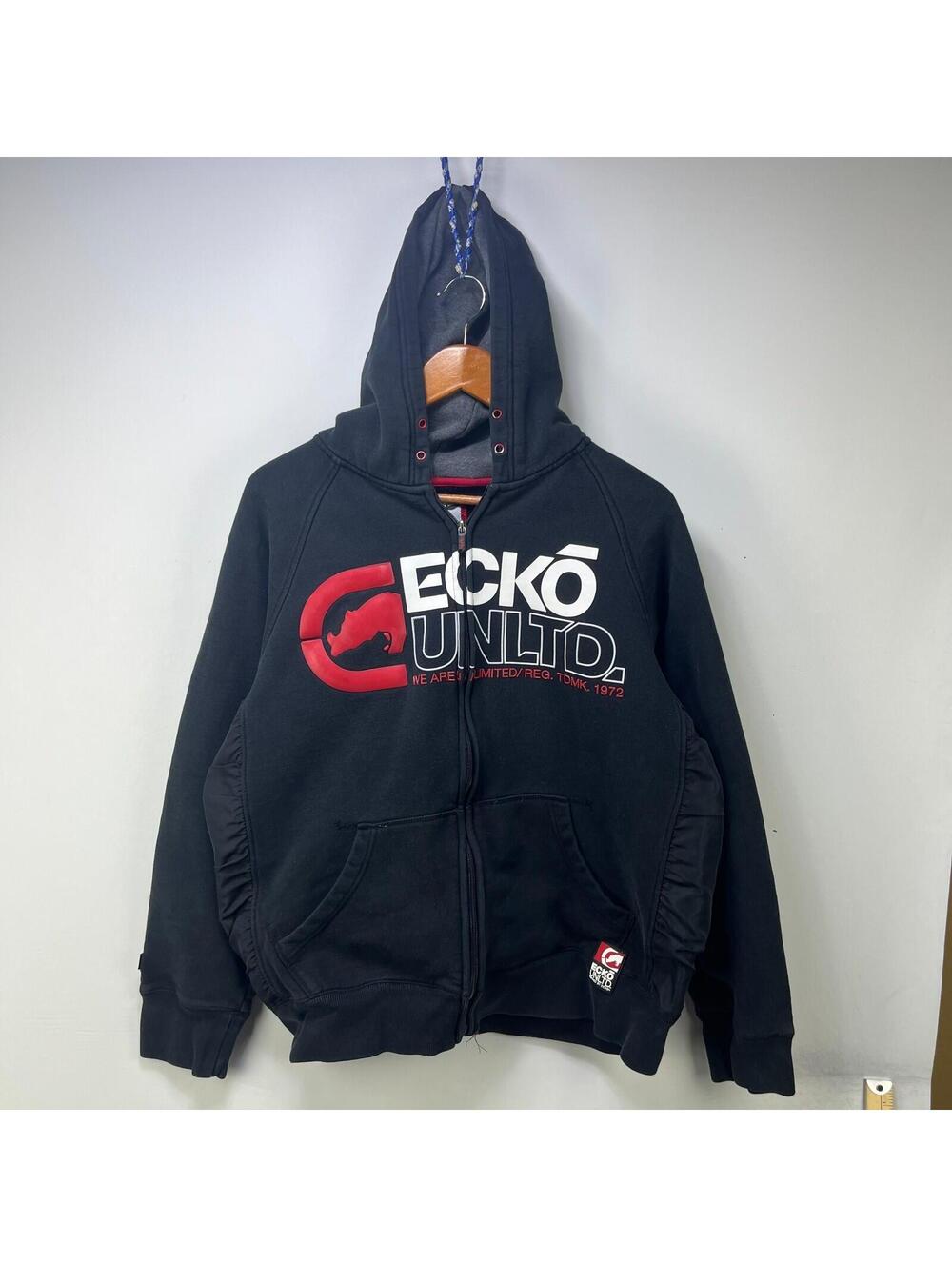 Vintage Y2K Ecko Unltd Zip Up Hoodie Large